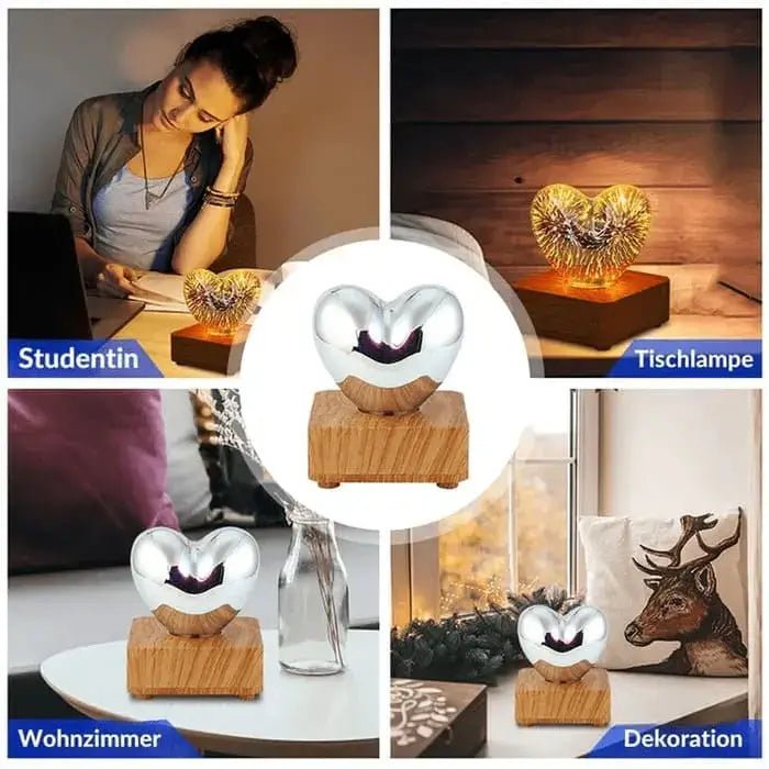 3D Herz Lampe als Tischlampe und Wohnzimmer-Deko