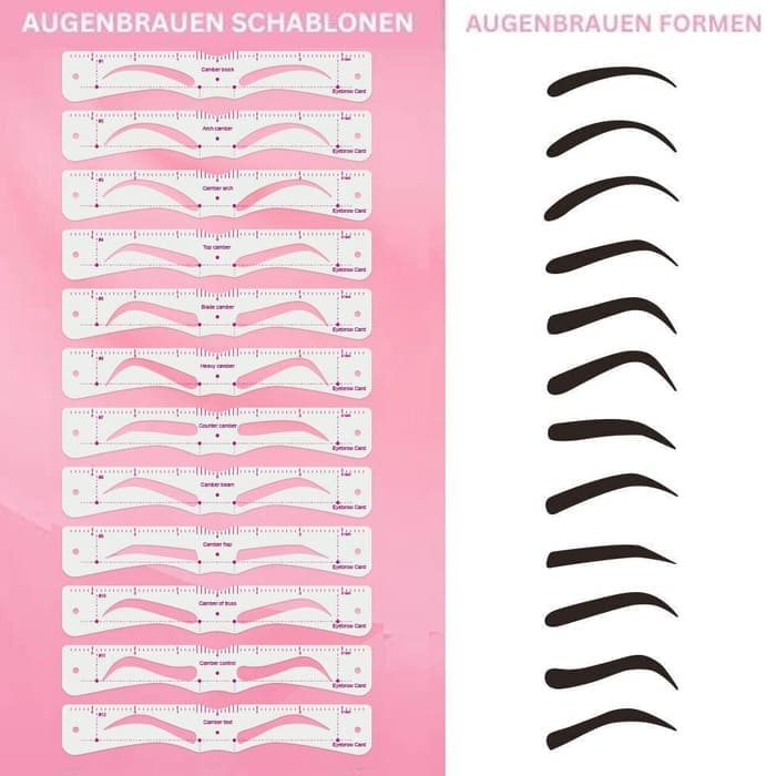 Augenbrauen Eyebrow Schablonen Kit - Glamora Beauty