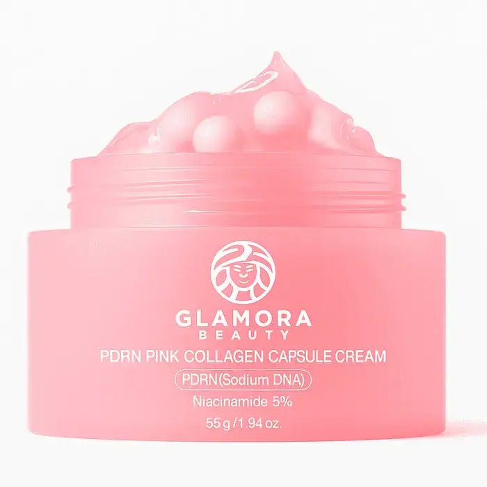 Glamora Beauty PDRN Pink Collagen Capsule Cream mit Niacinamid 5 % – Anti-Aging und Feuchtigkeitspflege