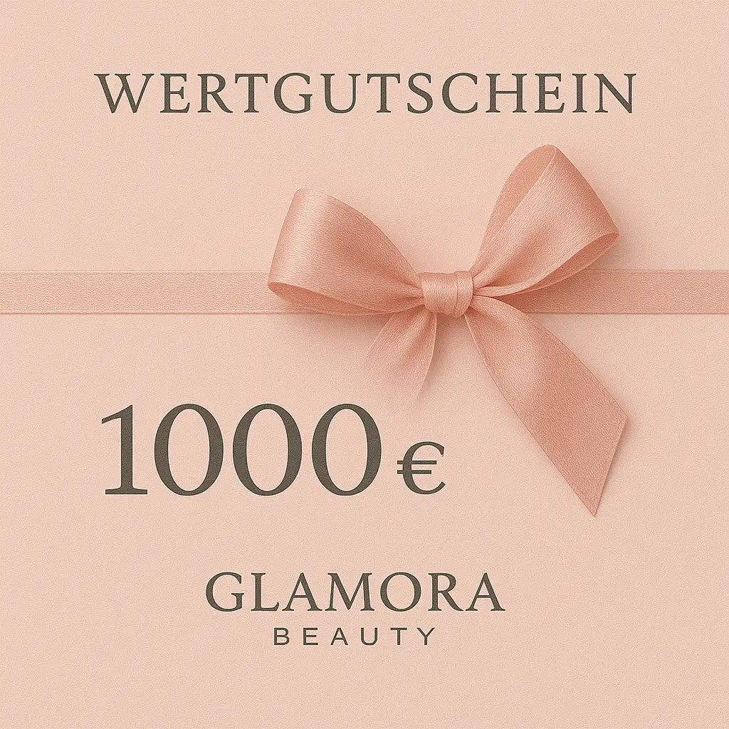 Exklusiver Glamora Beauty Wertgutschein 1000 Euro – Premium Beauty Geschenkgutschein im rosa Design