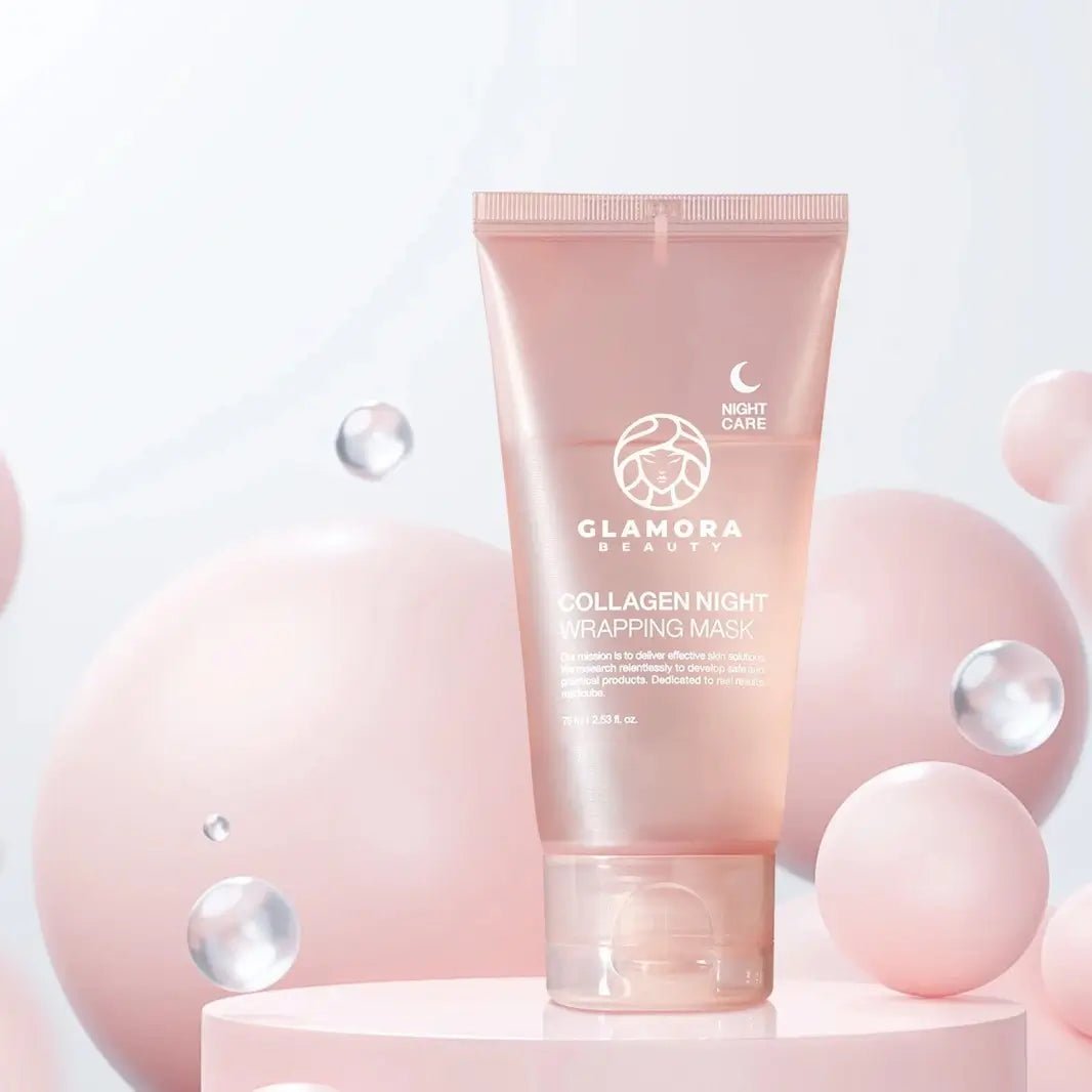 Produktfoto der Glamora Collagen Night Wrapping Mask – feuchtigkeitsspendende Nachtmaske mit Kollagen für strahlende und elastische Haut.