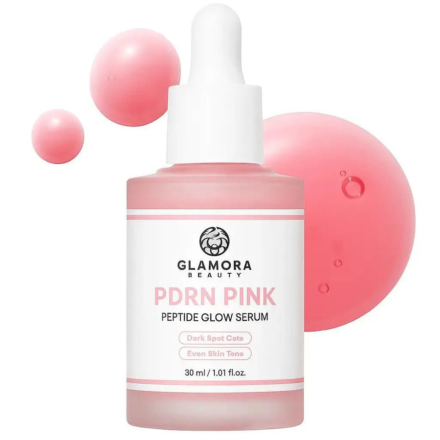 Glamora Beauty PDRN Pink Peptide Glow Serum Produktfoto – gegen dunkle Flecken & für ebenmäßige Haut
