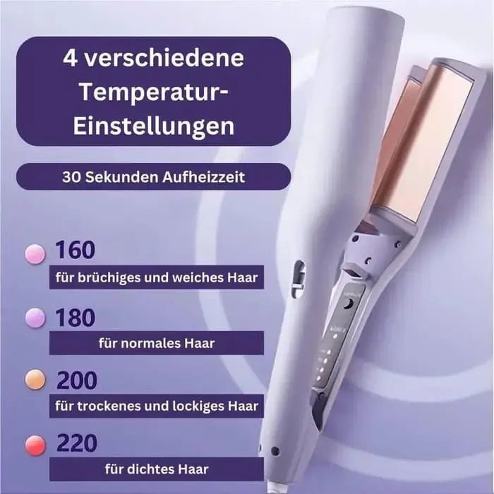 Glamora Lockenstab mit 4 Temperaturstufen 160 bis 220 Grad – für alle Haartypen