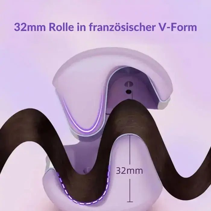 32 mm V-Wellenplatte des Glamora Wave Styler – sanfte Wellen für natürliches Haar