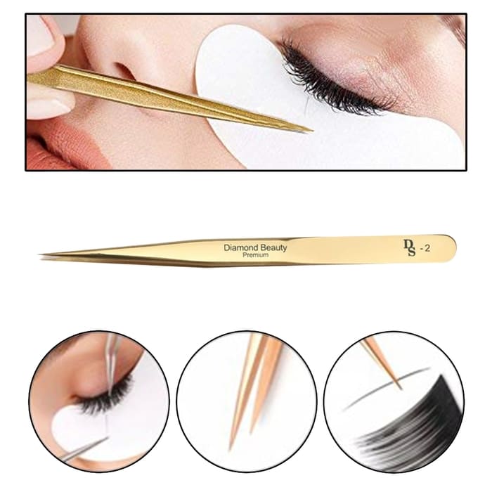 Wimpern Pinzette Gold Wimpernverlängerung - Glamora Beauty