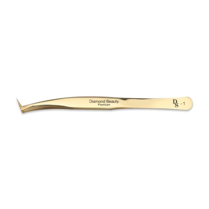 Wimpern Pinzette Gold Wimpernverlängerung gebogen - Glamora Beauty