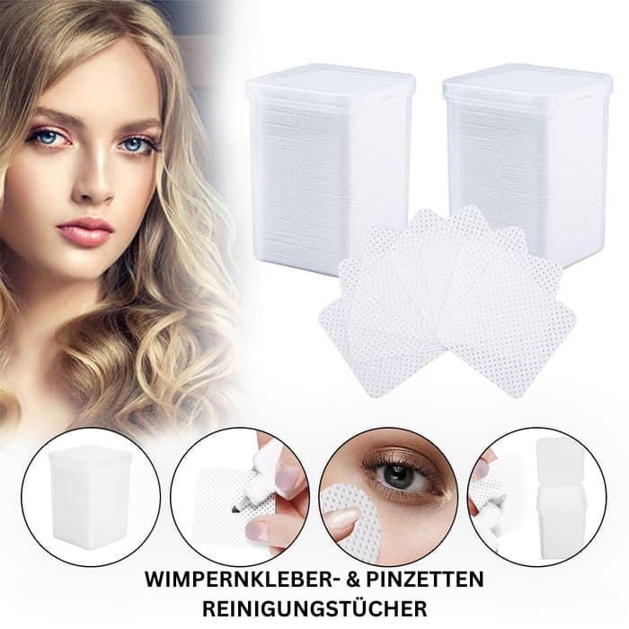 Wimpernkleber Wimpernverlängerung Reinigungstücher 200 Stück - Glamora Beauty